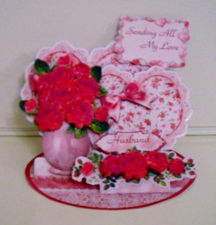Giant Easel Tableau 3D Card Kit - Valentine by Pam Stubley
