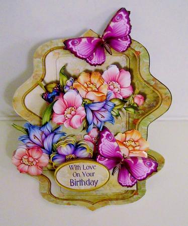 Giant Easel Tableau 3D Card Kit - Butterfly Bouquet by Pam Stubley