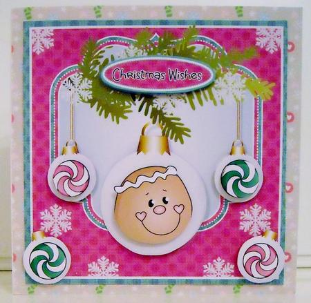 Gingerbread Man Bauble Mini Kit by Pam Stubley