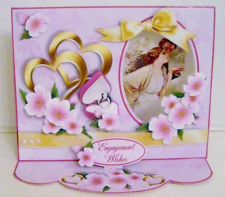 C-thru Easel 3D Card Kit - Engagement Hearts & Flowers by Pam Stubley