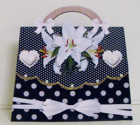 Black and White Handbag Plus Bonus Gift Card by Pam Stubley