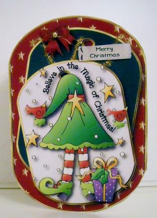 I Believe in Christmas Card Topper by Pam Stubley