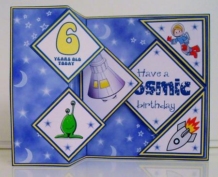 Fold Back Pop-up - Cosmic Birthday by Pam Stubley