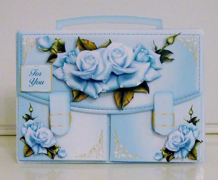 Satchel Handbag Tent Card Mini-kit - Amazing Aqua by Pam Stubley
