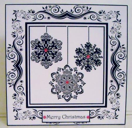 Elegant Monochrome Snowflakes 4 - Inksaver by Pam Stubley
