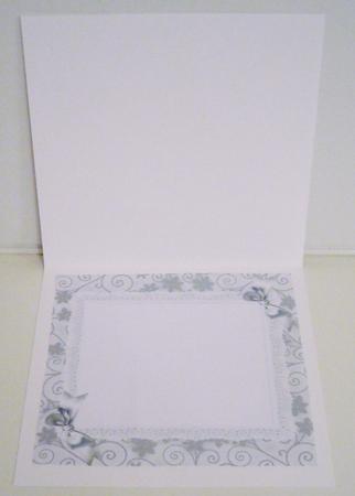 Silver Scroll, Lace and Bows 8x8 Insert by Pam Stubley