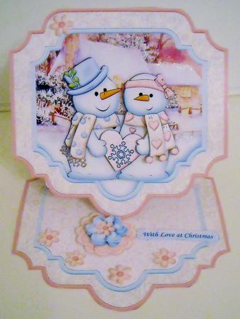 Chilly in Love Christmas Large Easel Card Kit 7.5" by Pam Stubley