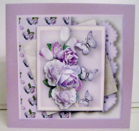 Lilac Posy Multi-layer Card Mini Kit by Pam Stubley