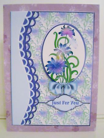 Framed Purple Flowers by Pam Stubley