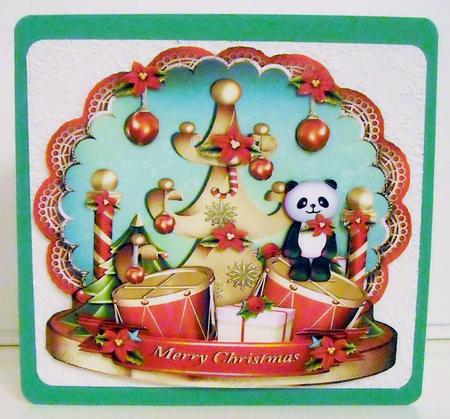 Christmas Golden Tree with Gifts Decoration by Pam Stubley