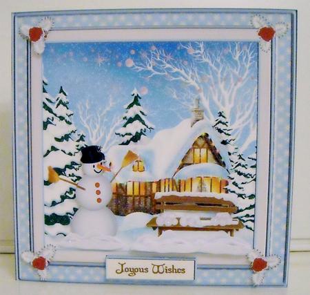 At Home for Christmas 8x8ins Mini Kit by Pam Stubley