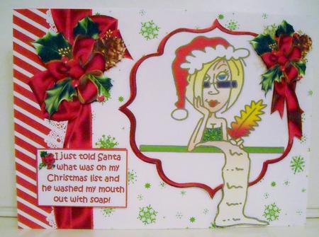 J.j Talks to Santa Quick Card by Pam Stubley