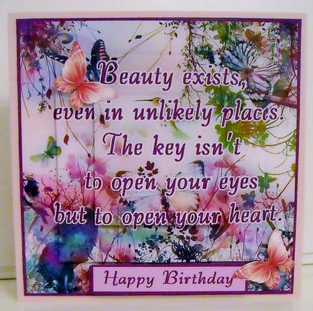 Beauty Exists -  Quick Pyramid Card by Pam Stubley