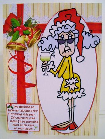 Stella Wants an Alcohol Free Christmas Quick Card by Pam Stubley