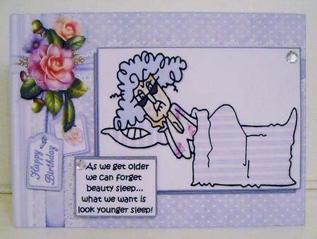 Stellaa and Her Beauty Sleep Quick Card by Pam Stubley