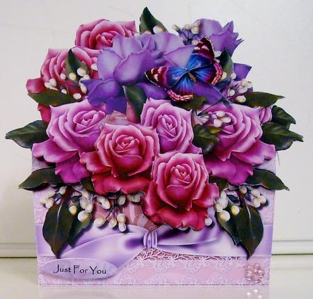 Flower Box Roses& Butterflies by Pam Stubley