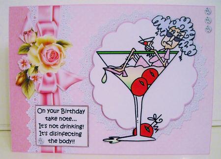 Stella Disinfects Her Body Quick Card by Pam Stubley