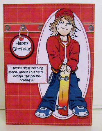 Teen Boy is Special Quick Card by Pam Stubley