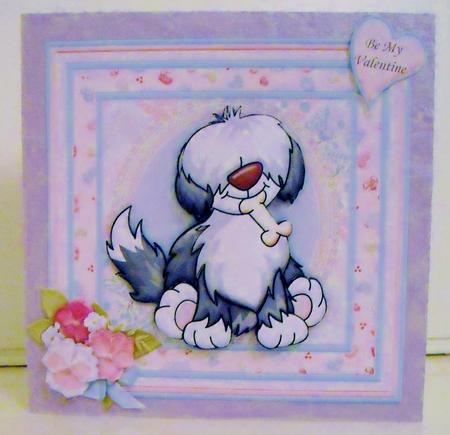 Barking Mad But I Wuv You 8x8 Mini Kit Flowers Optional by Pam Stubley