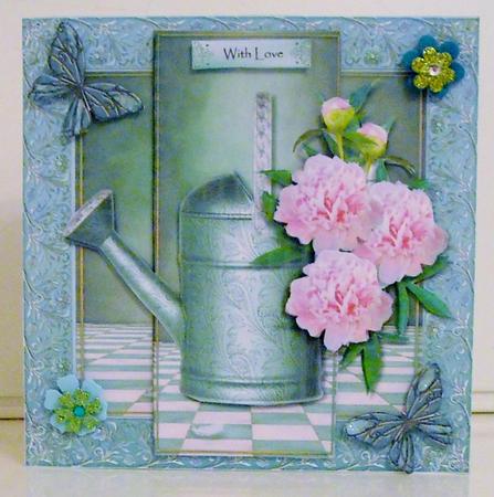 Watering Can & Peonies Mini Kit by Pam Stubley