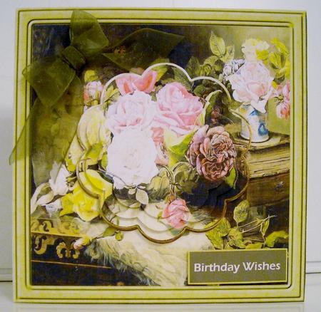 Vintage Roses Card with Petal Stacker by Pam Stubley