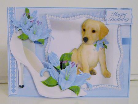 Puppies, Posies & Shoes Mini-kit - Golden Labrador by Pam Stubley