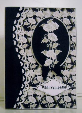 Framed Flowers in Black by Pam Stubley