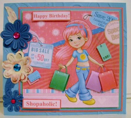 Shopping Girl Mini Kit & Decoupage by Pam Stubley