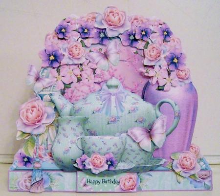 Tea for Two Shaped Card Kit by Pam Stubley