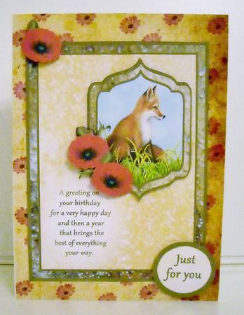 Fox Decoupage with Verse by Pam Stubley