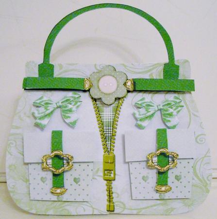 Green Handbag Plus Bonus Gift Card by Pam Stubley