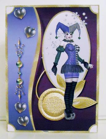 Court Jester Card Topper 1 by Pam Stubley
