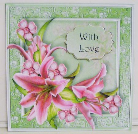 Gorgeous Stargazer Lilies 8x8 Quick Topper by Pam Stubley