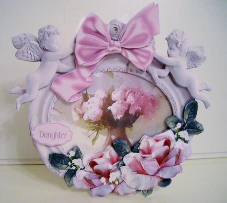 Pretty Things Shaped Card Mini-kit - Victorian Frame & Roses by Pam Stubley