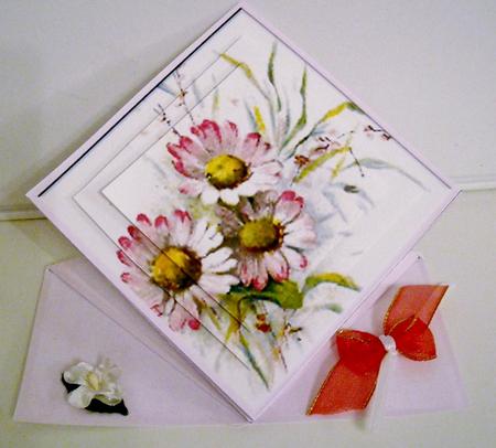 Wild Flowers Diamond Top Spring Card by Pam Stubley