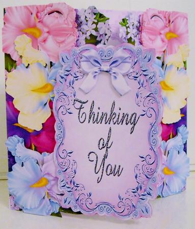 Pretty Iris Tri Fold Card by Pam Stubley