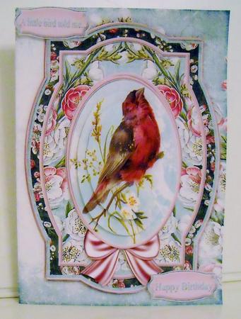 A Little Bird A5 Cardtopper with Inlet 152 by Pam Stubley
