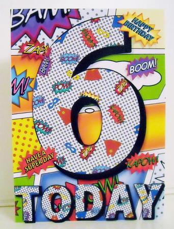 6 Today Comic Book Birthday A5 by Pam Stubley