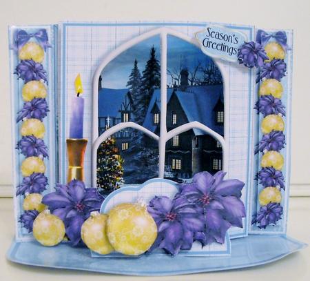 Shadow Box Easel Windows 3D Kit - Christmas Arrival by Pam Stubley