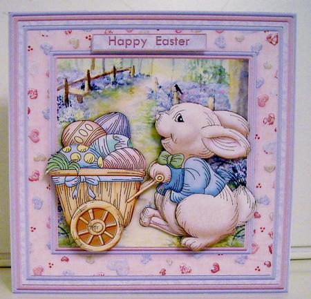 Easter Bunny Delivery 8x8 Mini Kit & Decoupage by Pam Stubley