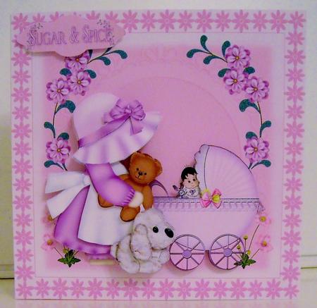 Little Lady Pushing a Pram Mini Kit by Pam Stubley