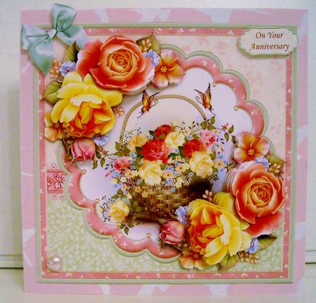 Rose Basket 8x8 Mini Kit & Decoupage by Pam Stubley