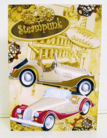 Vintage Cars in Steampunk Frame by Pam Stubley