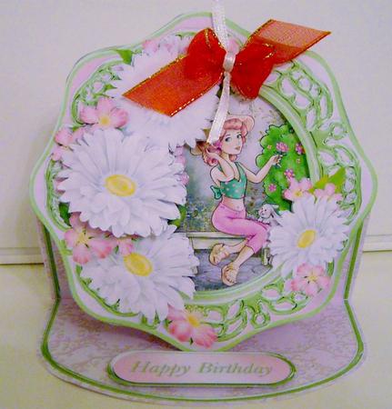Blossom and Daisies Octagon Frame Easel Card Mini Kit by Pam Stubley