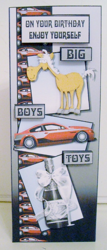 Big Boys Toys Fathers Day or Birthday with Decoupage by Pam Stubley