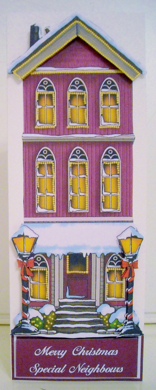 Merry Christmas Special Neighbours Large Dl Shaped Card by Pam Stubley