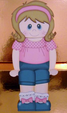 3D on the Shelf Card Kit - Little Girl Lisa by Pam Stubley