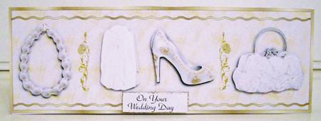 Wedding Accessories - Large Dl Card Front with Decoupage by Pam Stubley