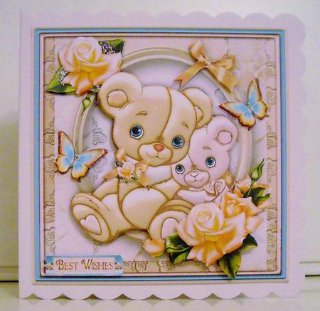 Cute Bear Mom and Baby in Love by Pam Stubley