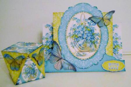 Stepper Card a Basket Full of Flowers 185 by Pam Stubley